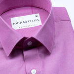 Renato Privilege Magenta Purple Plain Oxford Cotton Shirt - John Ellies