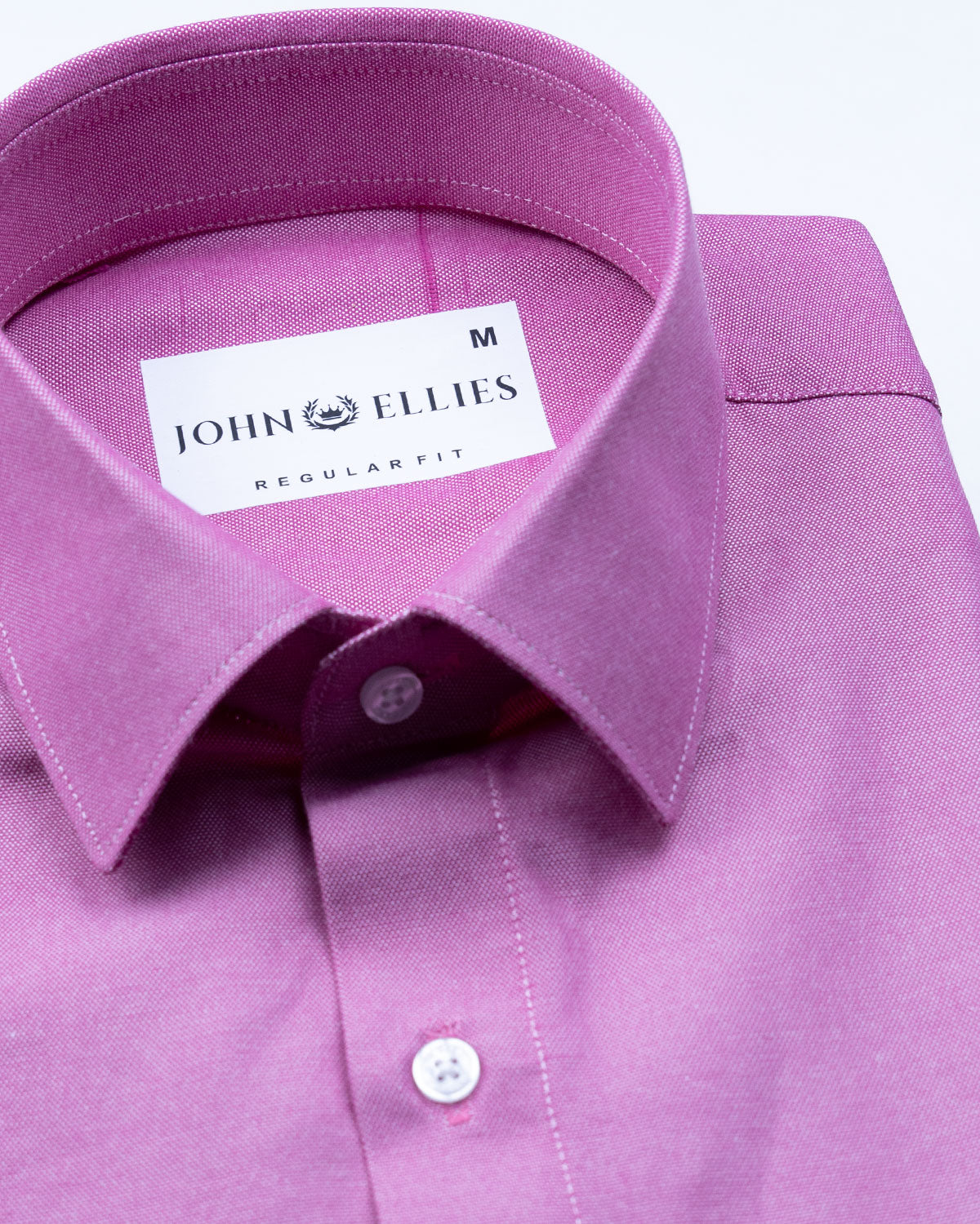 Renato Privilege Magenta Purple Plain Oxford Cotton Shirt - John Ellies