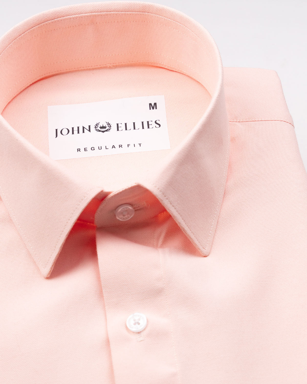 Renato Privilege Noun Peach Plain Oxford Cotton Shirt - John Ellies