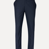 Mornex Navy Blue Stripe Formal Cotton Pant - John Ellies