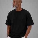 Naxet Black Cotton Plain Oversized T-Shirt