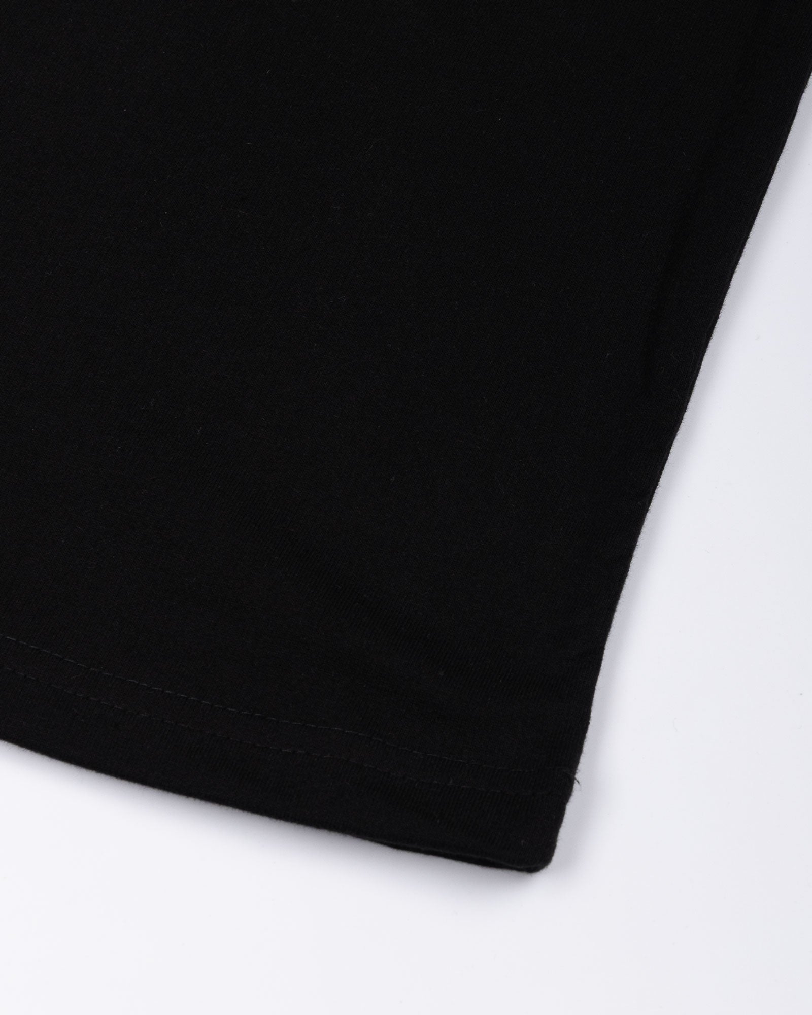 Naxet Black Cotton Plain Oversized T-Shirt - John Ellies