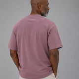 Naxet Pink Cotton Plain Oversized T-Shirt