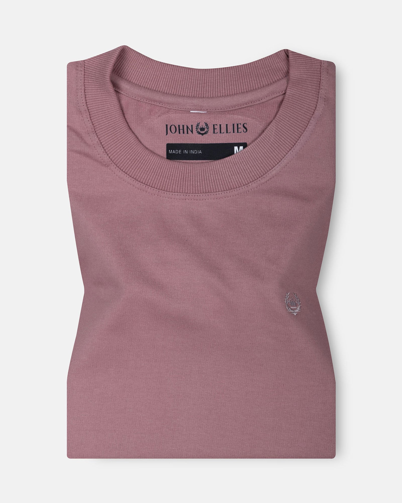 Naxet Pink Cotton Plain Oversized T-Shirt - John Ellies