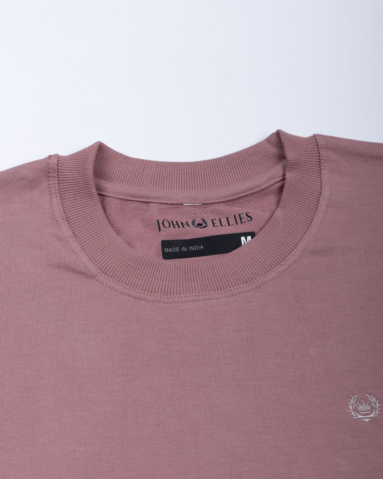 Naxet Pink Cotton Plain Oversized T-Shirt - John Ellies