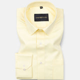 Alykaso Yellow Jaune Wrinkle Free Cotton Shirt