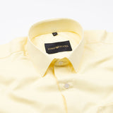 Alykaso Yellow Jaune Wrinkle Free Cotton Shirt