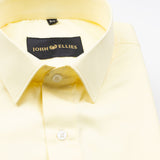 Alykaso Yellow Jaune Wrinkle Free Cotton Shirt