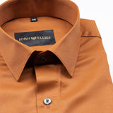 Alykaso Orange Wrinkle Free Cotton Shirt