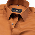 Alykaso Orange Wrinkle Free Cotton Shirt - John Ellies