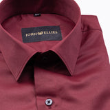 Alykaso Carmine Maroon Wrinkle Free Cotton Shirt