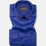 Alykaso Imperial Blue Wrinkle Free Cotton Shirt