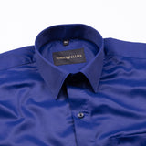 Alykaso Imperial Blue Wrinkle Free Cotton Shirt