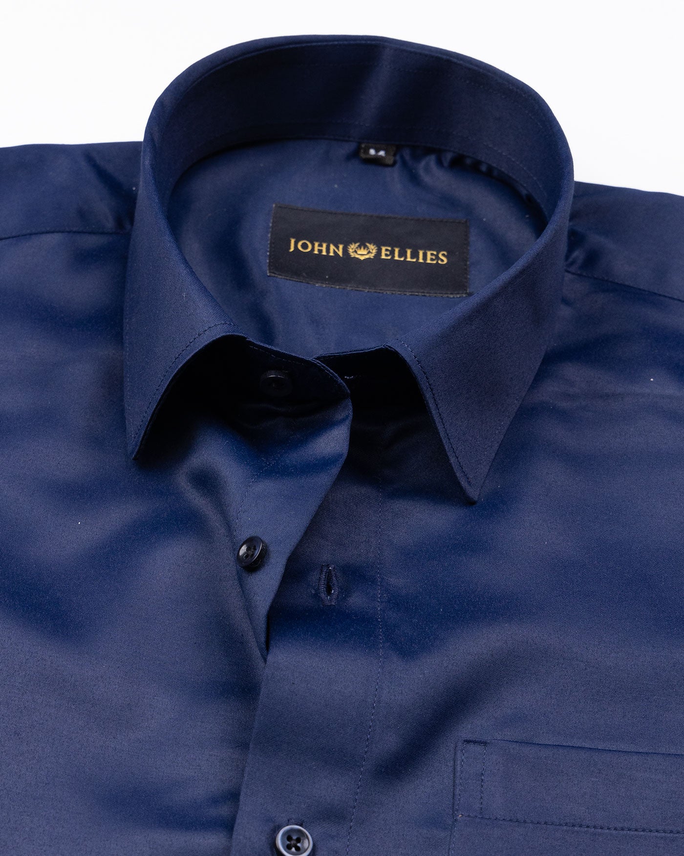 Alykaso Navy Blue Wrinkle Free Cotton Shirt - John Ellies