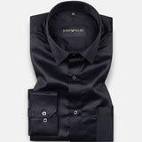 Alykaso Black Wrinkle Free Cotton Shirt