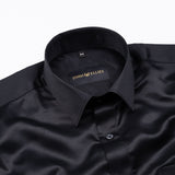 Alykaso Black Wrinkle Free Cotton Shirt