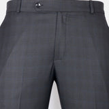 Amber Grey Checked Formal Cotton Pant - John Ellies