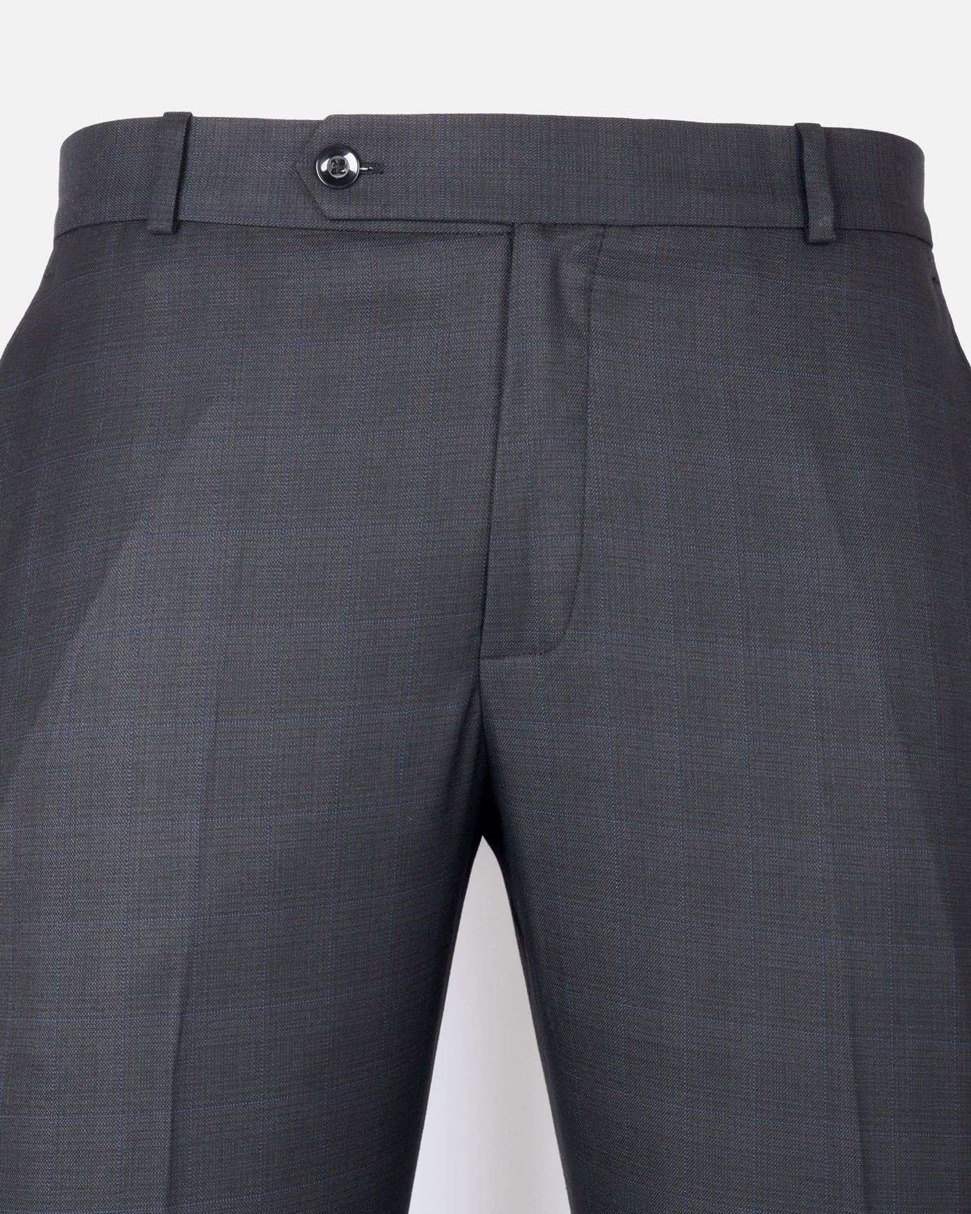 Amber Grey Checked Formal Cotton Pant - John Ellies