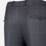 Amber Grey Checked Formal Cotton Pant - John Ellies