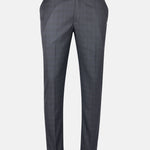 Amber Grey Checked Formal Cotton Pant - John Ellies