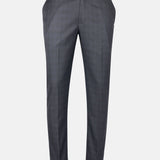 Amber Grey Checked Formal Cotton Pant - John Ellies