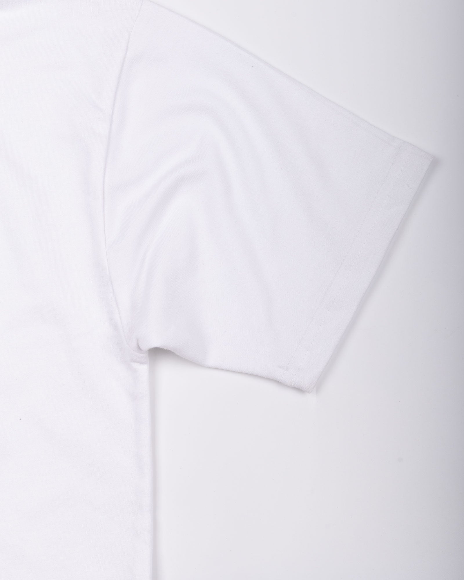 Naxet White Cotton Plain Oversized T-Shirt - John Ellies