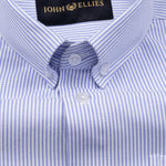 Siento Felix Blue Stripe Oxford Cotton Shirt - John Ellies