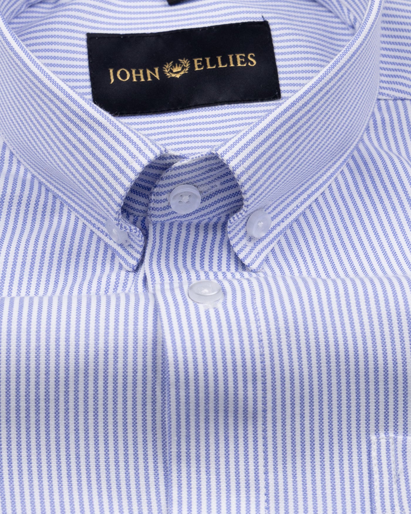 Siento Felix Blue Stripe Oxford Cotton Shirt - John Ellies