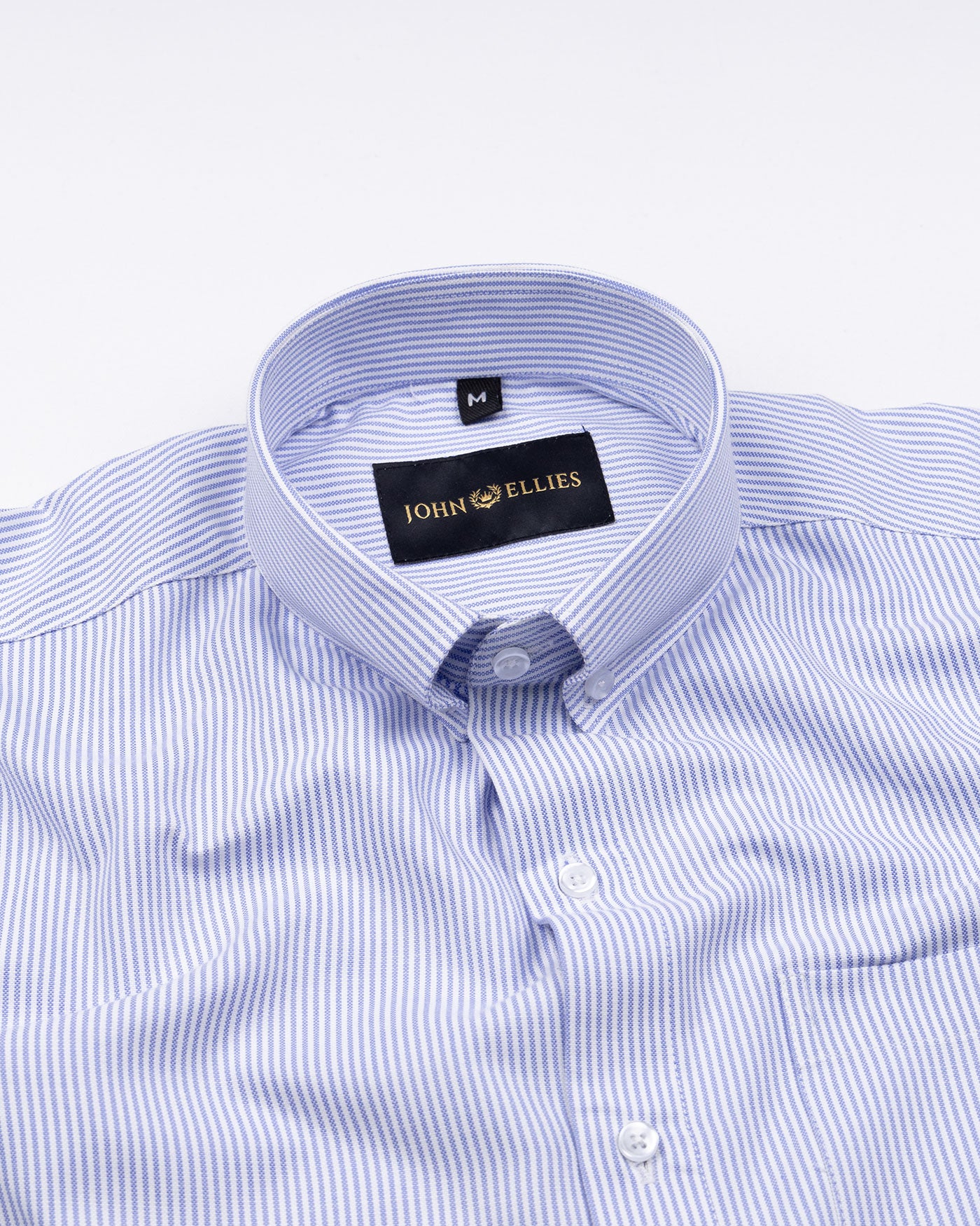 Siento Felix Blue Stripe Oxford Cotton Shirt - John Ellies