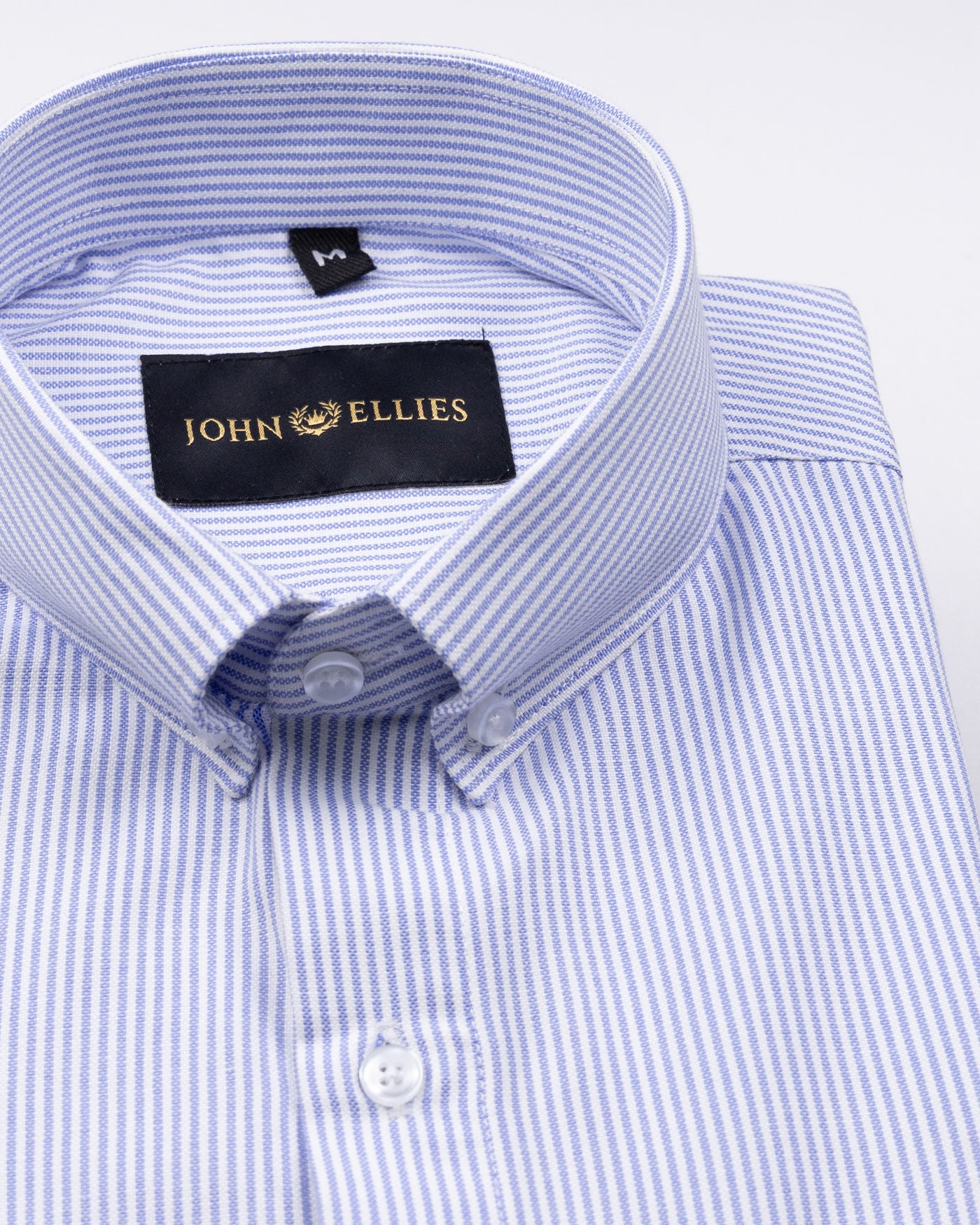 Siento Felix Blue Stripe Oxford Cotton Shirt - John Ellies