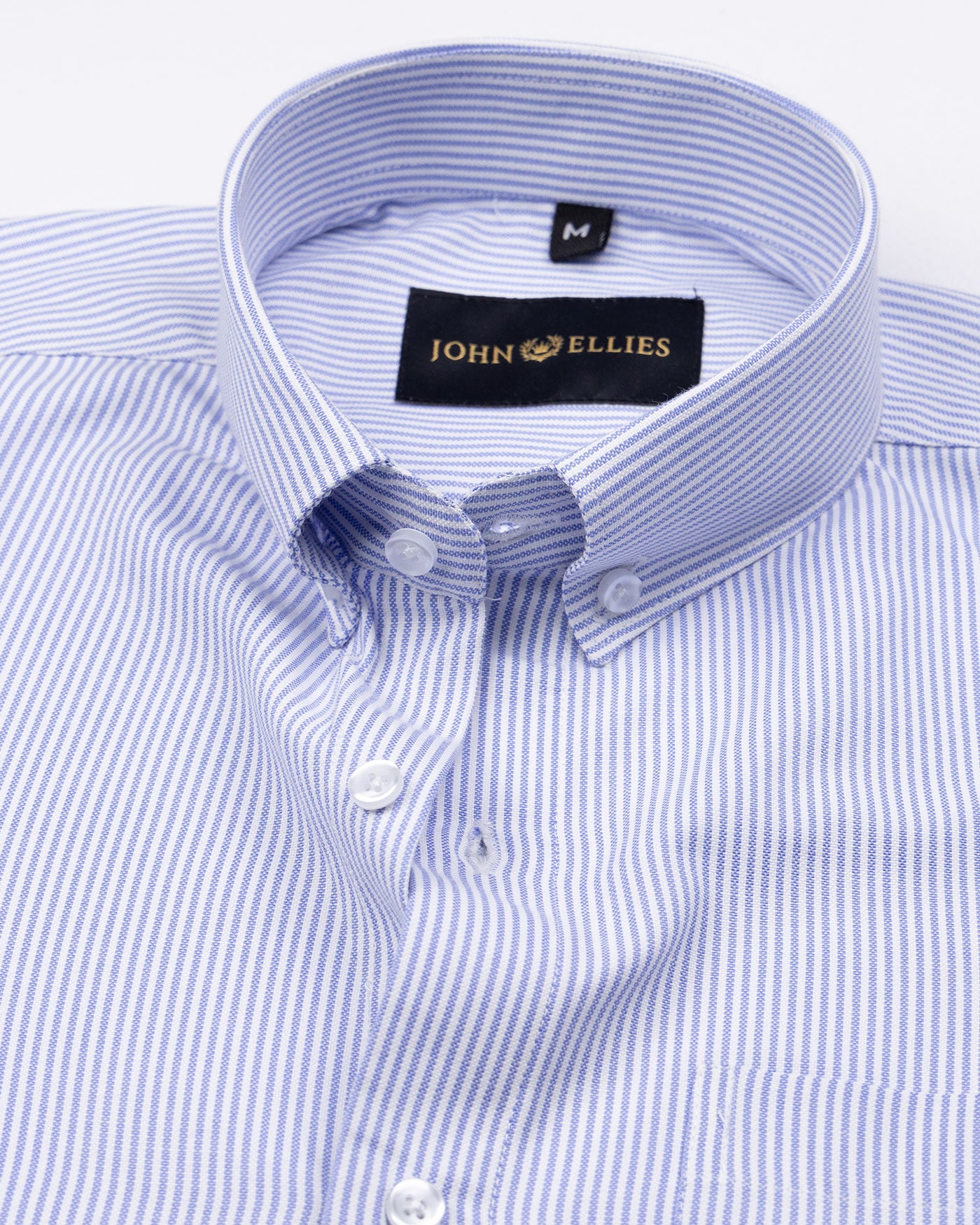 Siento Felix Blue Stripe Oxford Cotton Shirt - John Ellies