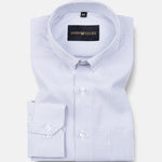 Siento Felix Grey Stripe Oxford Cotton Shirt - John Ellies