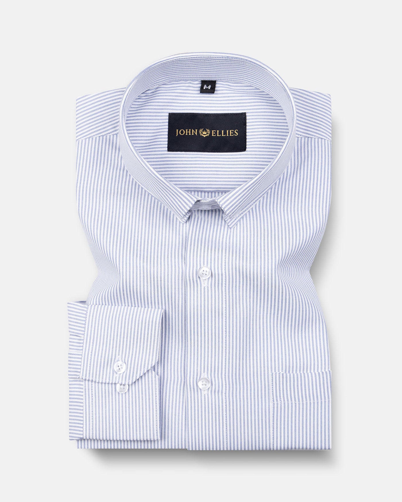 Siento Felix Grey Stripe Oxford Cotton Shirt - John Ellies