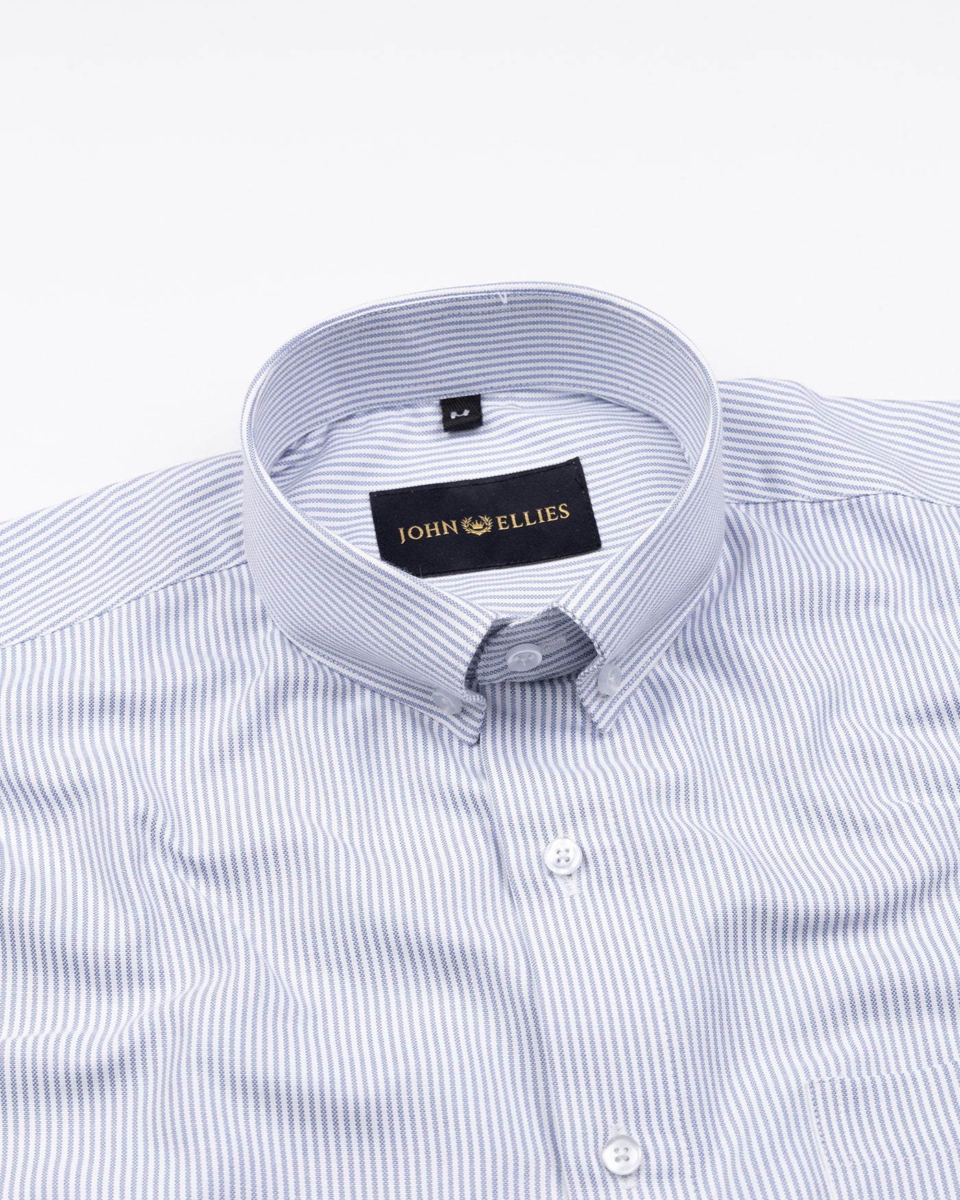 Siento Felix Grey Stripe Oxford Cotton Shirt - John Ellies