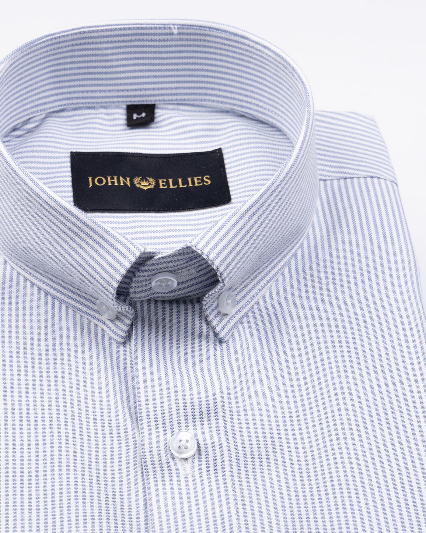 Siento Felix Grey Stripe Oxford Cotton Shirt - John Ellies