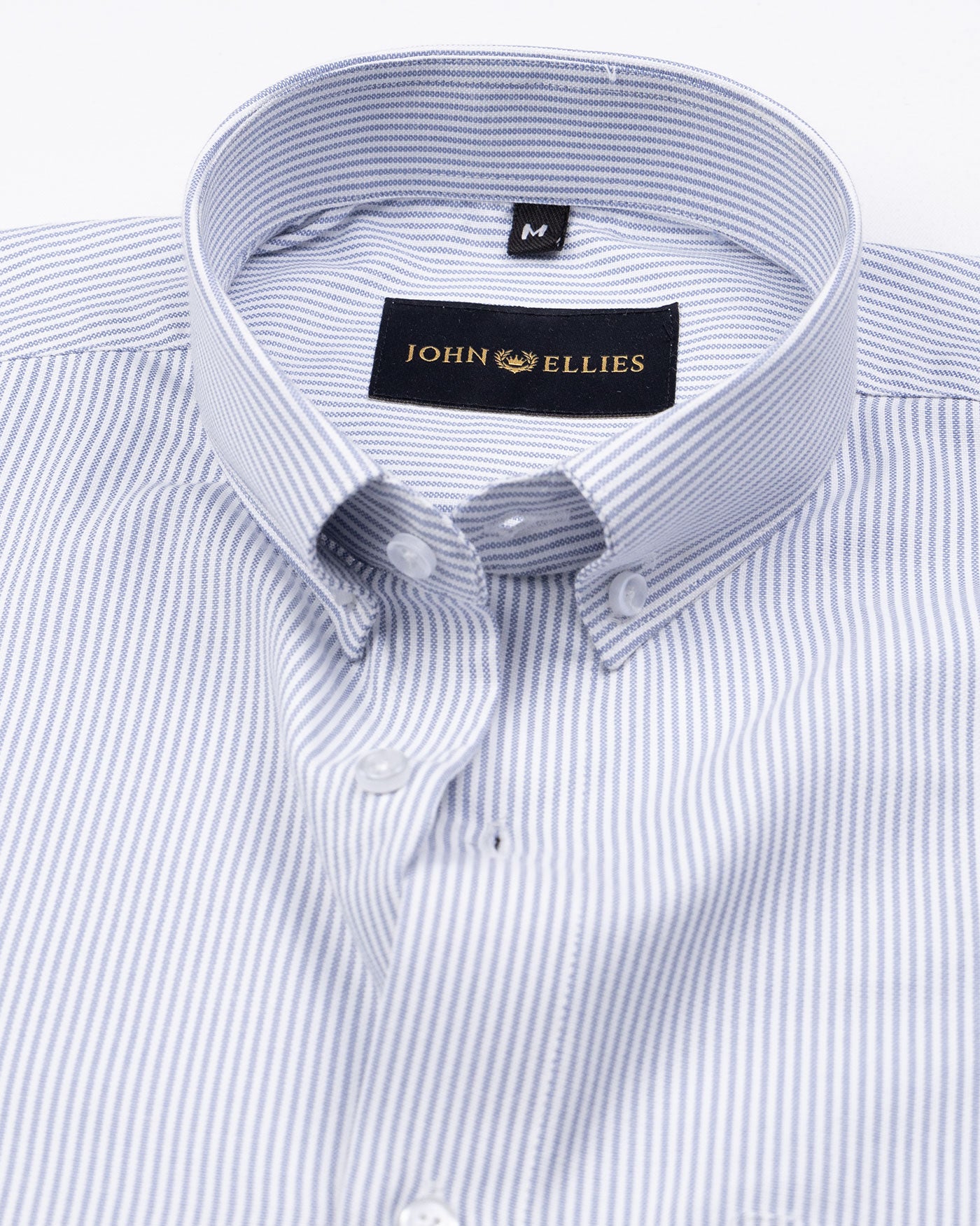 Siento Felix Grey Stripe Oxford Cotton Shirt - John Ellies