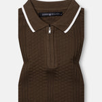Austen Brown Cotton Polo T-Shirt - John Ellies