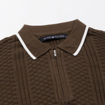 Austen Brown Cotton Polo T-Shirt - John Ellies