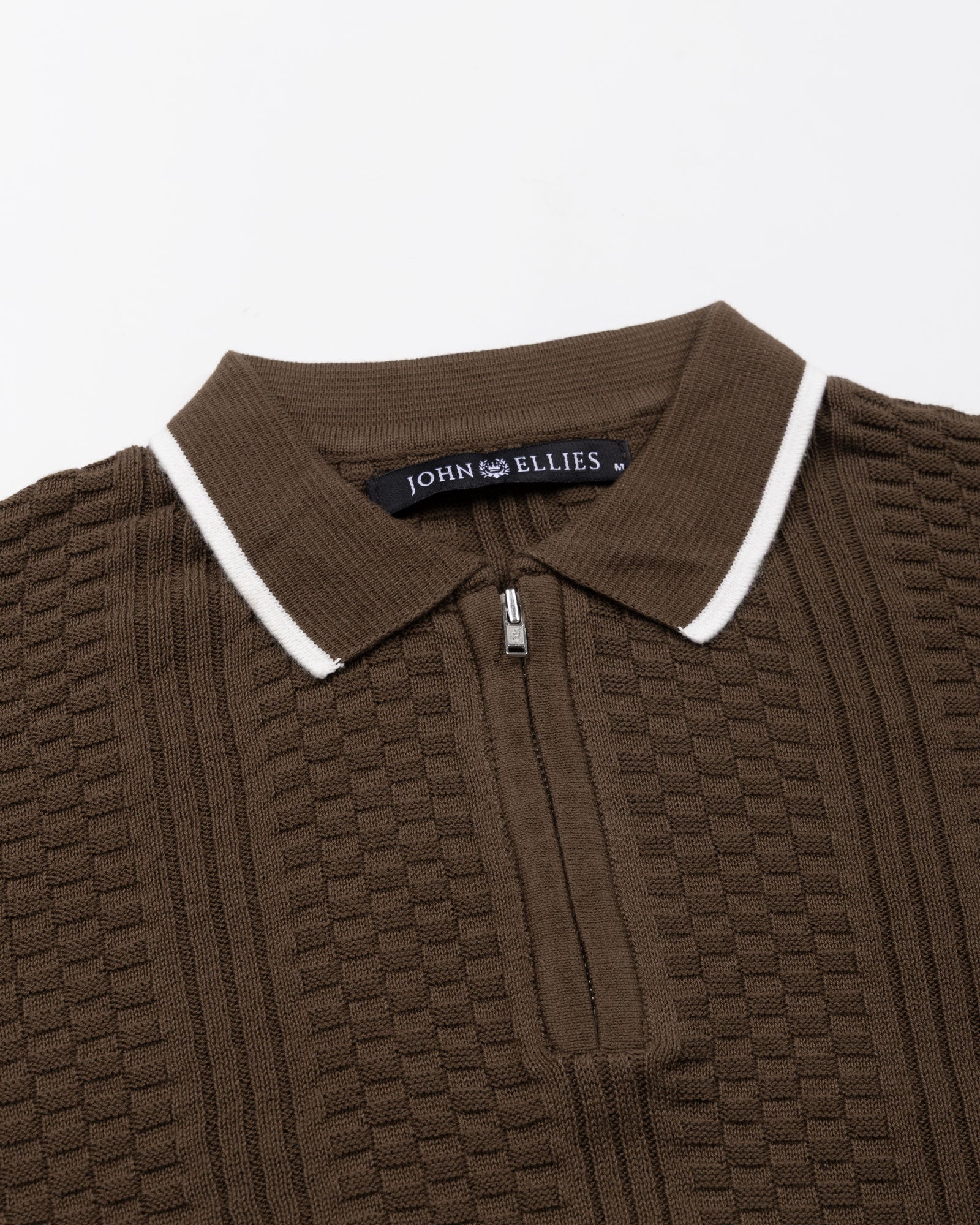 Austen Brown Cotton Polo T-Shirt - John Ellies