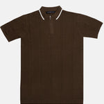 Austen Brown Cotton Polo T-Shirt - John Ellies