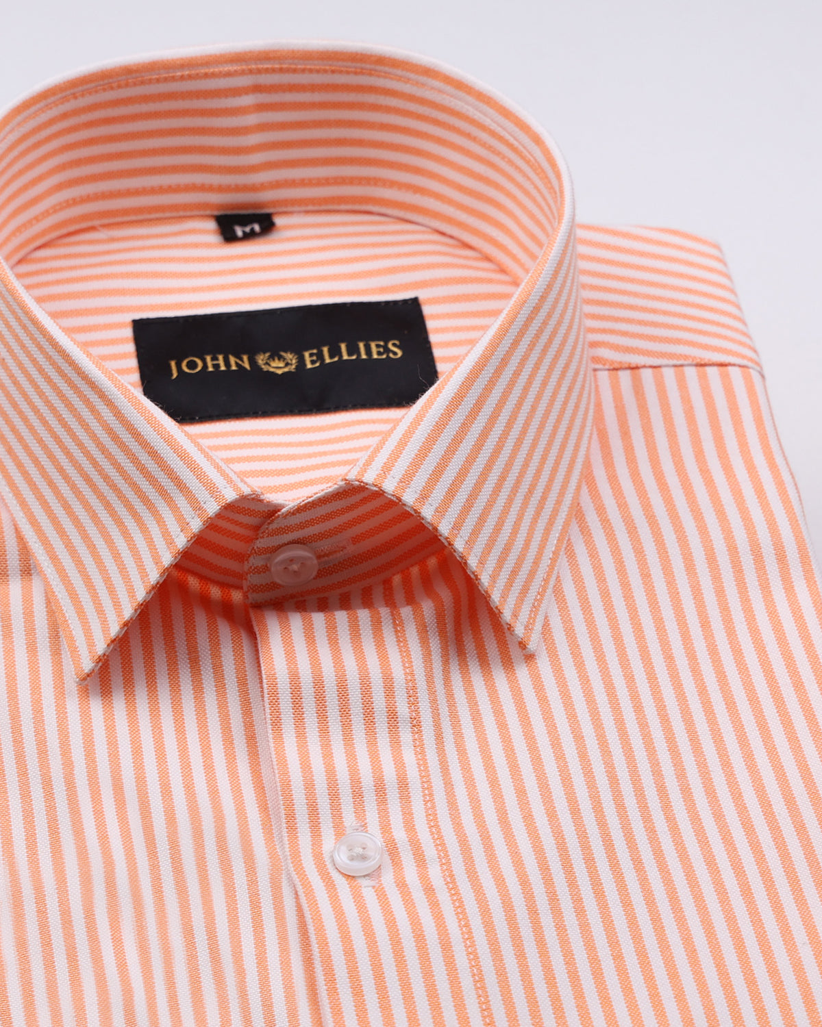 Zuazeiro Orange Stripe Oxford Cotton Shirt - John Ellies