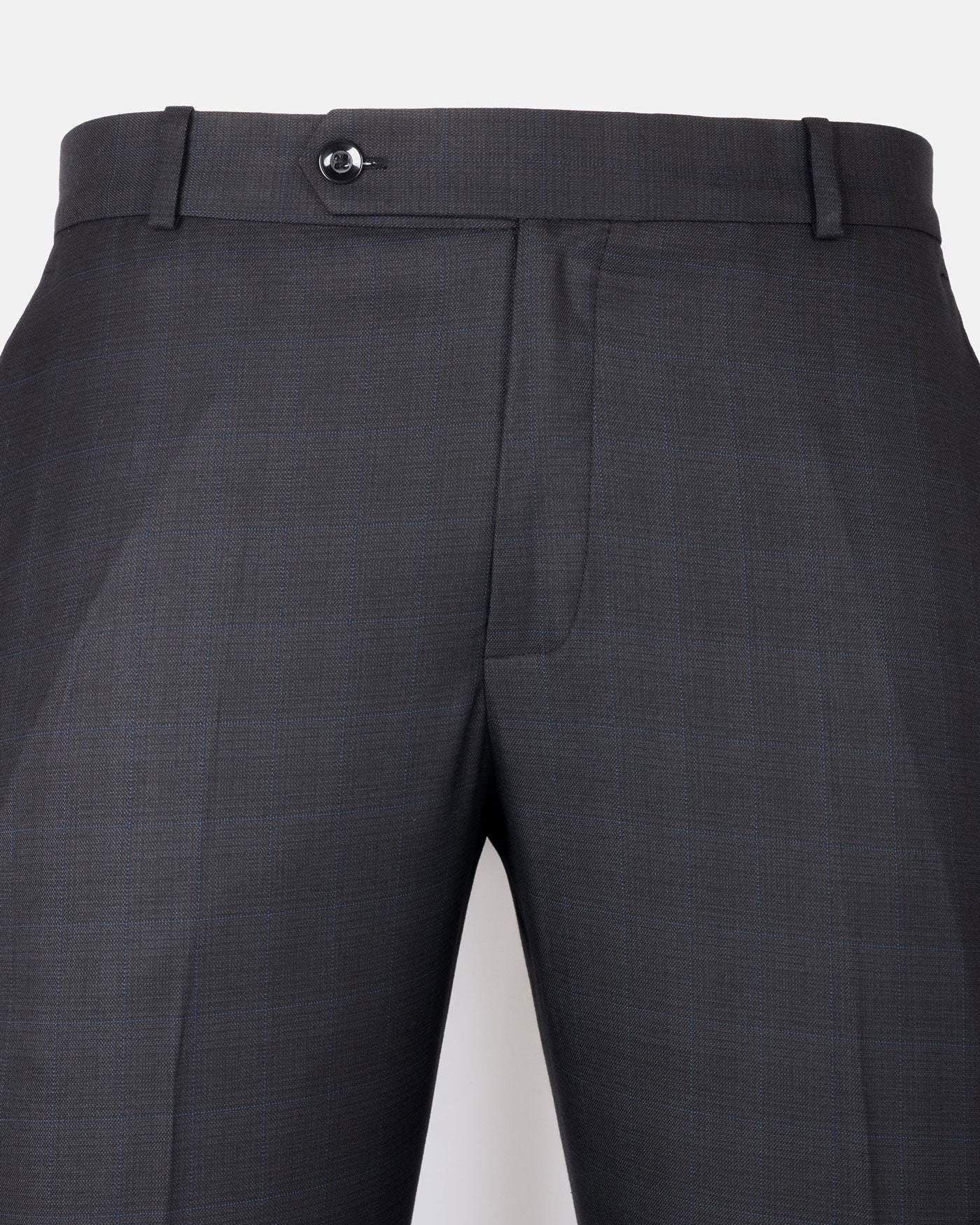 Amber Black Checked Formal Cotton Pant - John Ellies