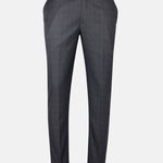 Amber Black Checked Formal Cotton Pant - John Ellies