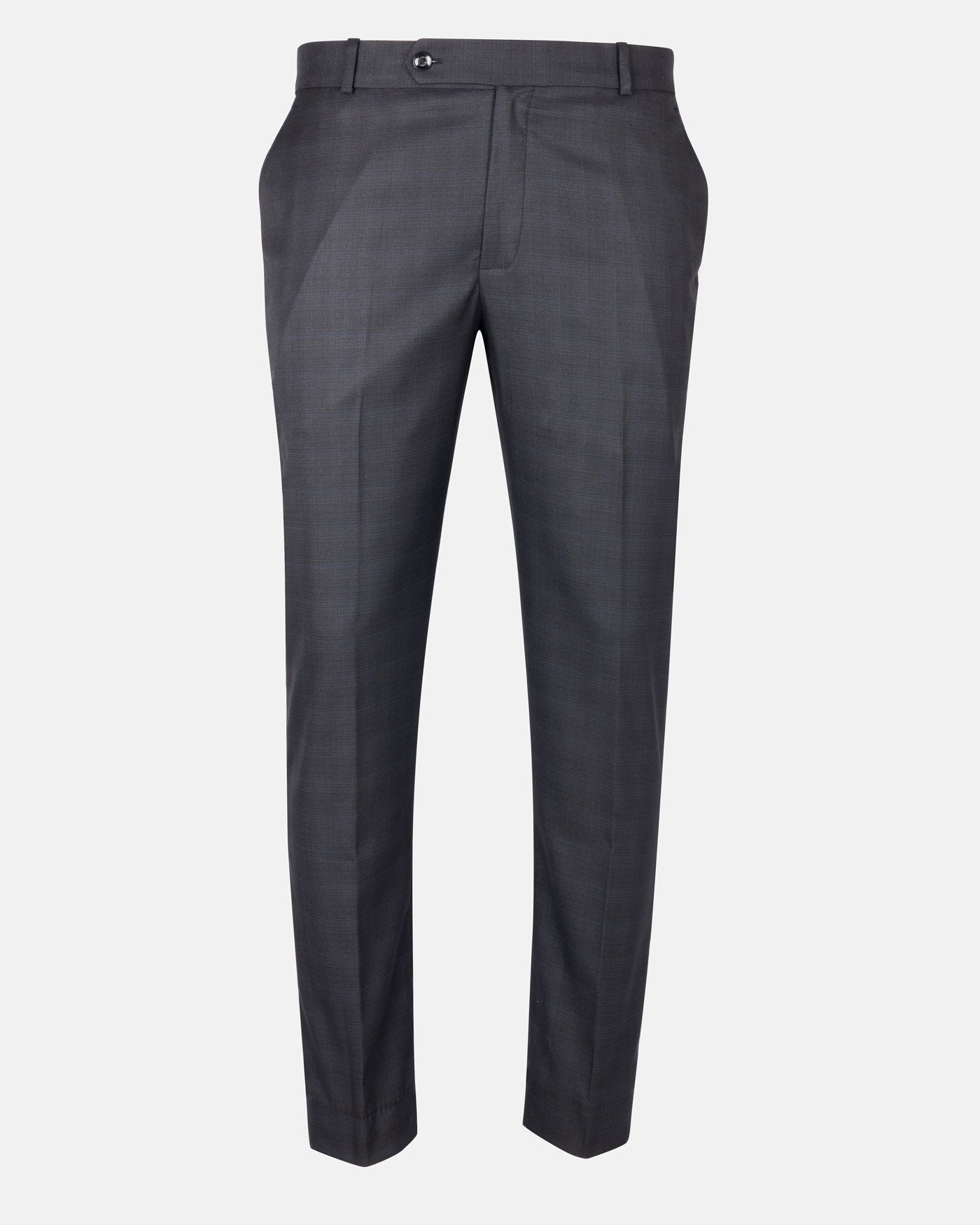 Amber Black Checked Formal Cotton Pant - John Ellies