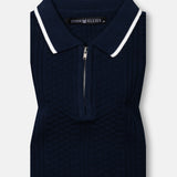 Austen Navy Blue Cotton Polo T-Shirt - John Ellies