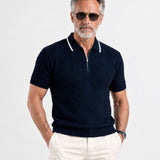 Austen Navy Blue Cotton Polo T-Shirt
