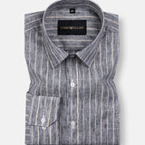 Zenith McCracken Black Stripe Linen Shirt