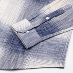 Elysium Off White and Navy Checks Linen Shirt - John Ellies