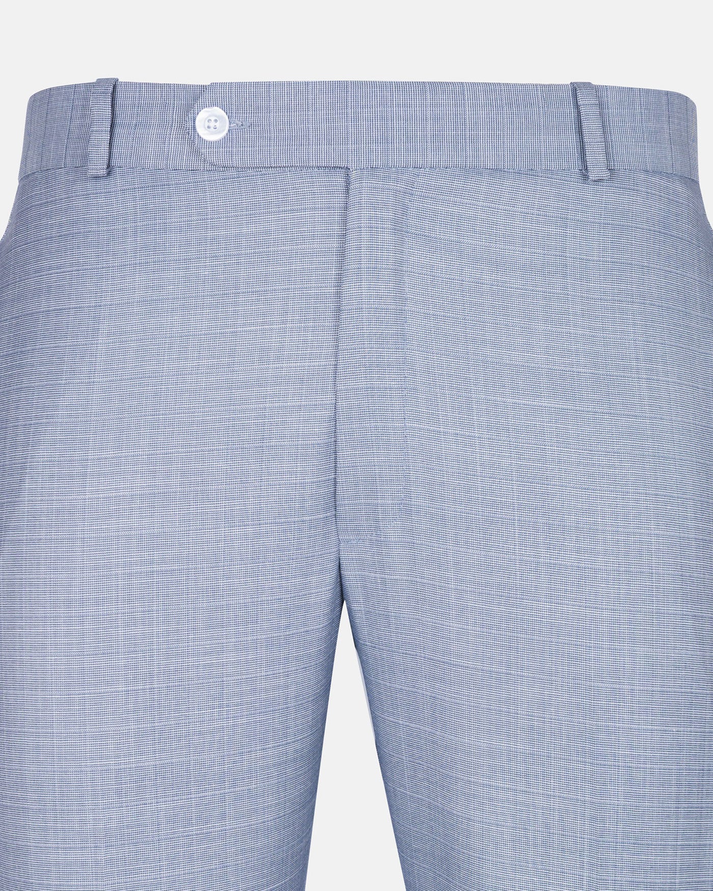 Dranix Sky Blue Checked Cotton Pant - John Ellies