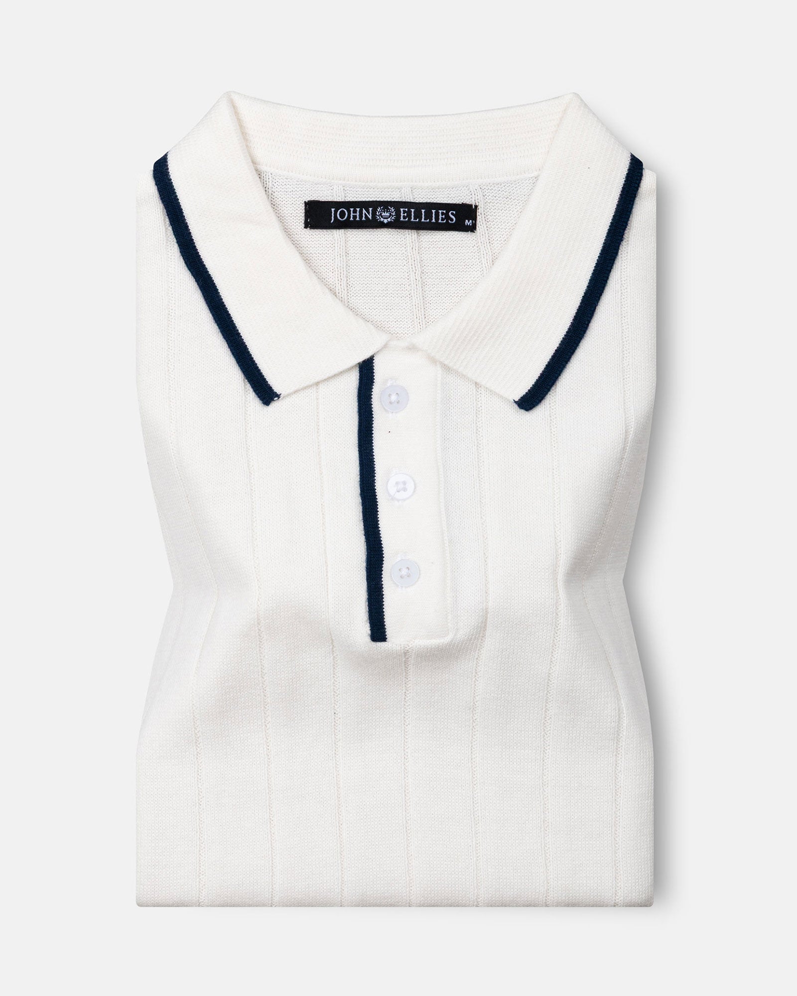 Alberan White Cotton Polo T-Shirt - John Ellies
